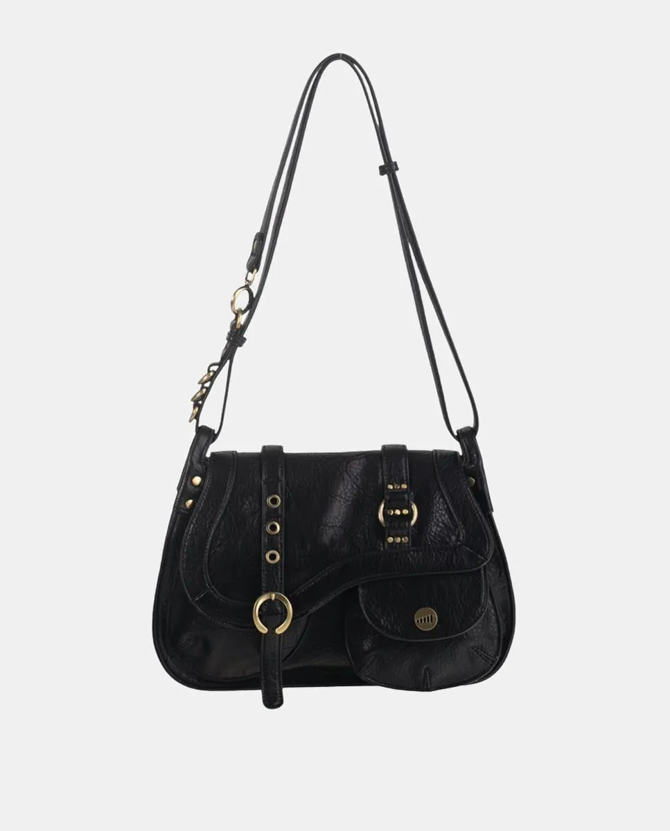 Средний кожаный плечевой мешок с клапаном Volum, черный
Средний кожаный плечевой мешок с клапаном Volum, черный