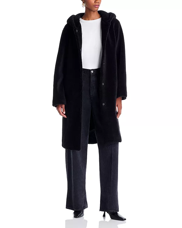 Пальто из шерпы с капюшоном Bernardo, черный
Пальто из шерпы с капюшоном Bernardo, черный