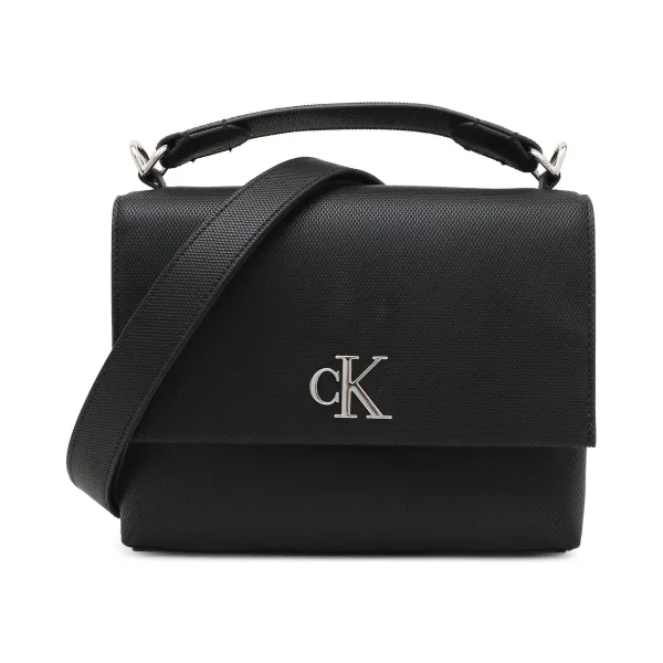 Минималистичная сумка через плечо с монограммой Calvin Klein, черный 
Минималистичная сумка через плечо с монограммой Calvin Klein, черный