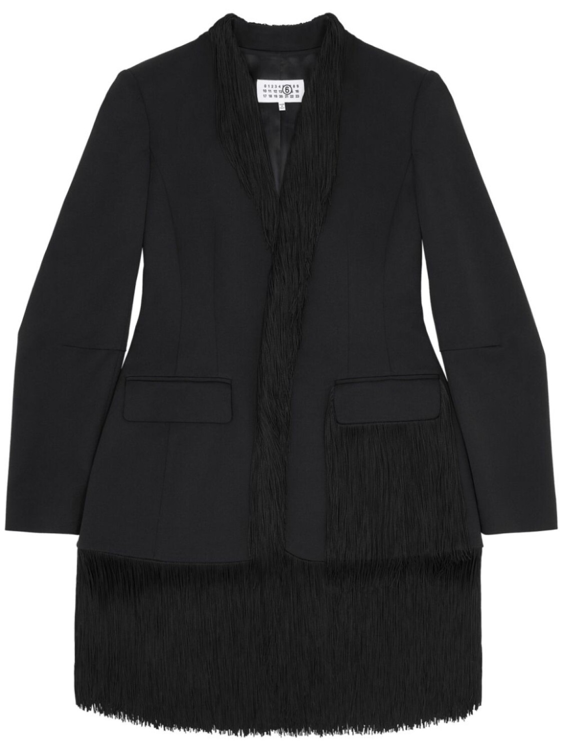 MM6 Maison Margiela блейзер с бахромой, черный
MM6 Maison Margiela блейзер с бахромой, черный
