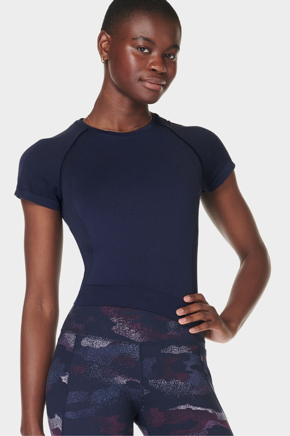 Спортивная укороченная бесшовная футболка для тренировок Sweaty Betty, синий
Спортивная укороченная бесшовная футболка для тренировок Sweaty Betty, синий