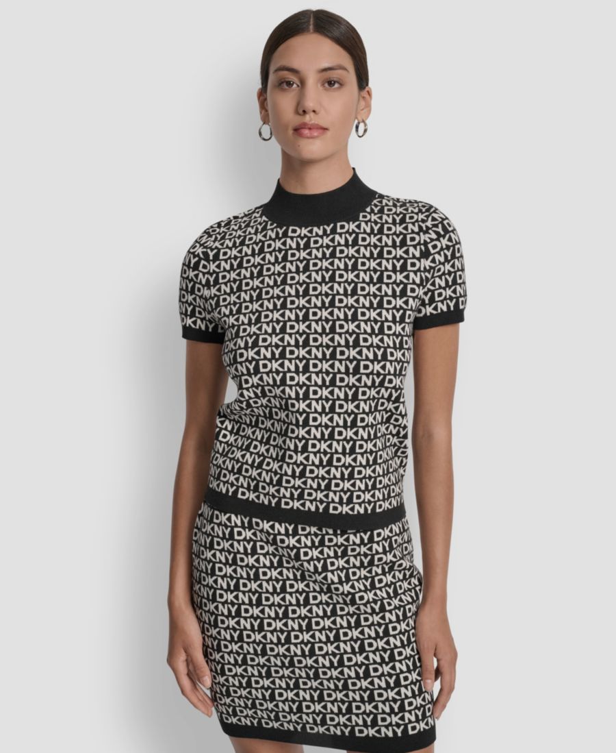 Укороченный свитер с коротким рукавом и логотипом DKNY Jeans, Black Eggnog
Укороченный свитер с коротким рукавом и логотипом DKNY Jeans, Black Eggnog