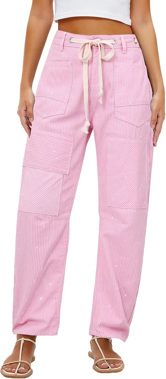 Kedera Women полосатые бочкообразные джинсы casual loose denim wide leg
Kedera Women полосатые бочкообразные джинсы casual loose denim wide leg