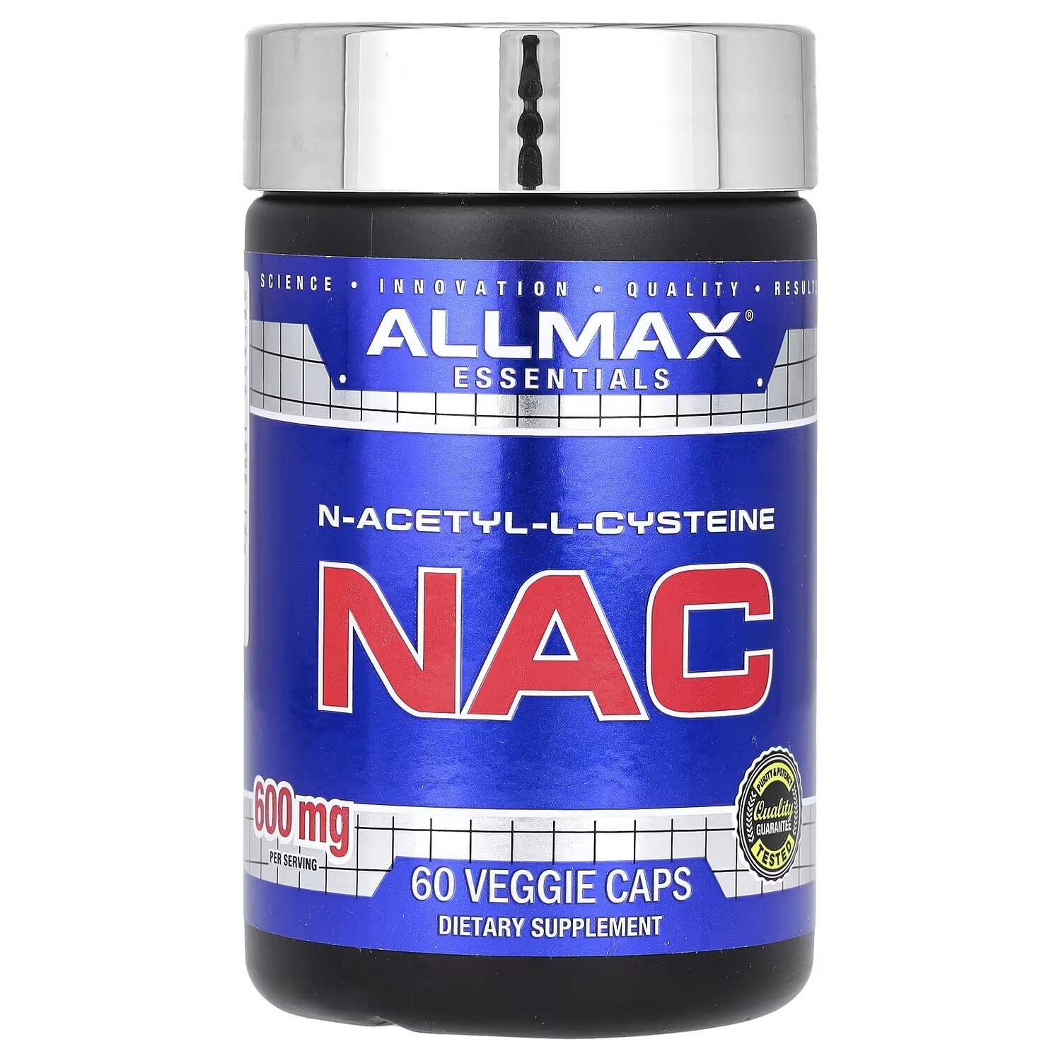 ALLMAX Essentials NAC, 60 растительных капсул
ALLMAX Essentials NAC, 60 растительных капсул