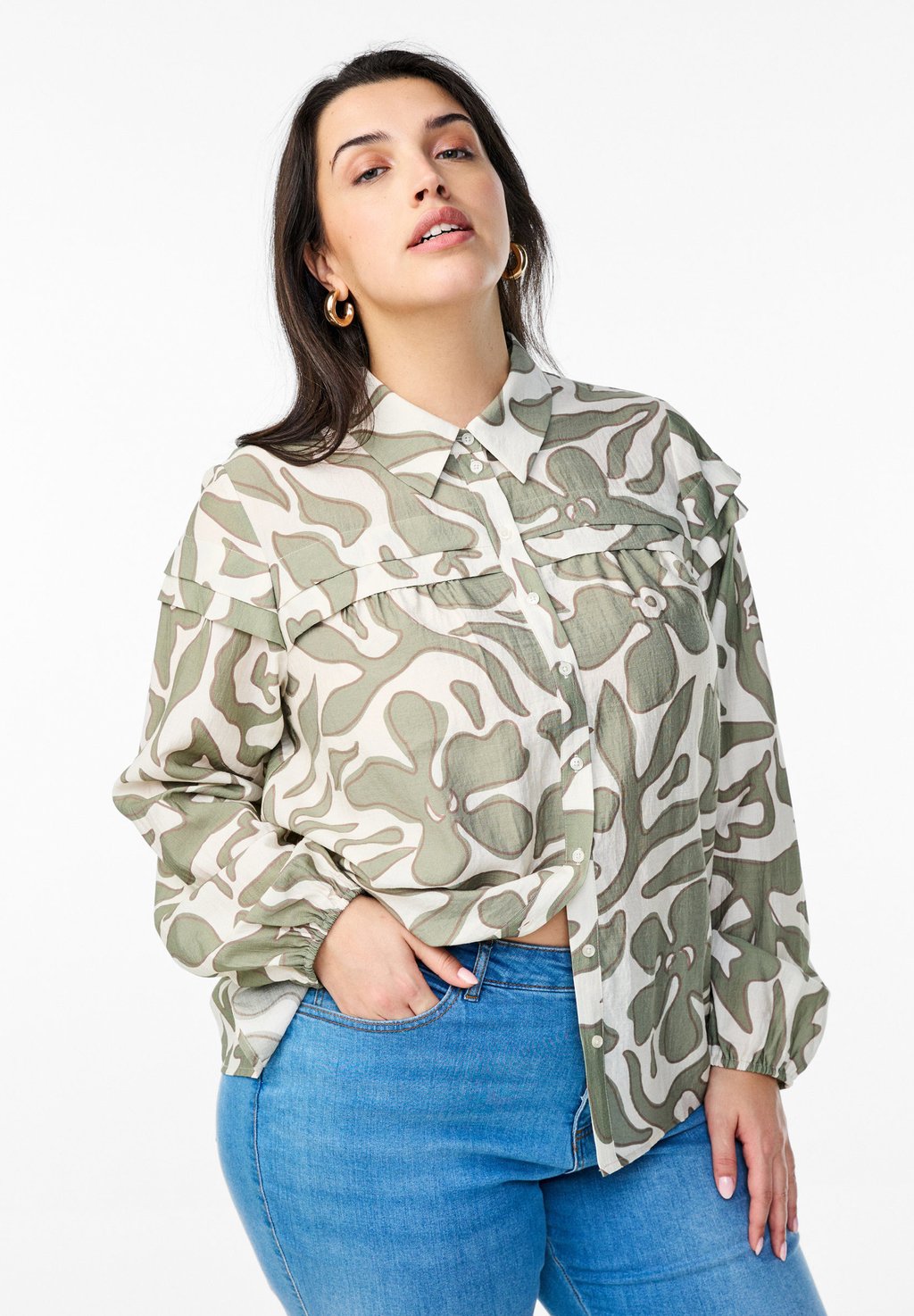 Блузка на пуговицах Zizzi, светло-зеленый
Блузка на пуговицах Zizzi, светло-зеленый