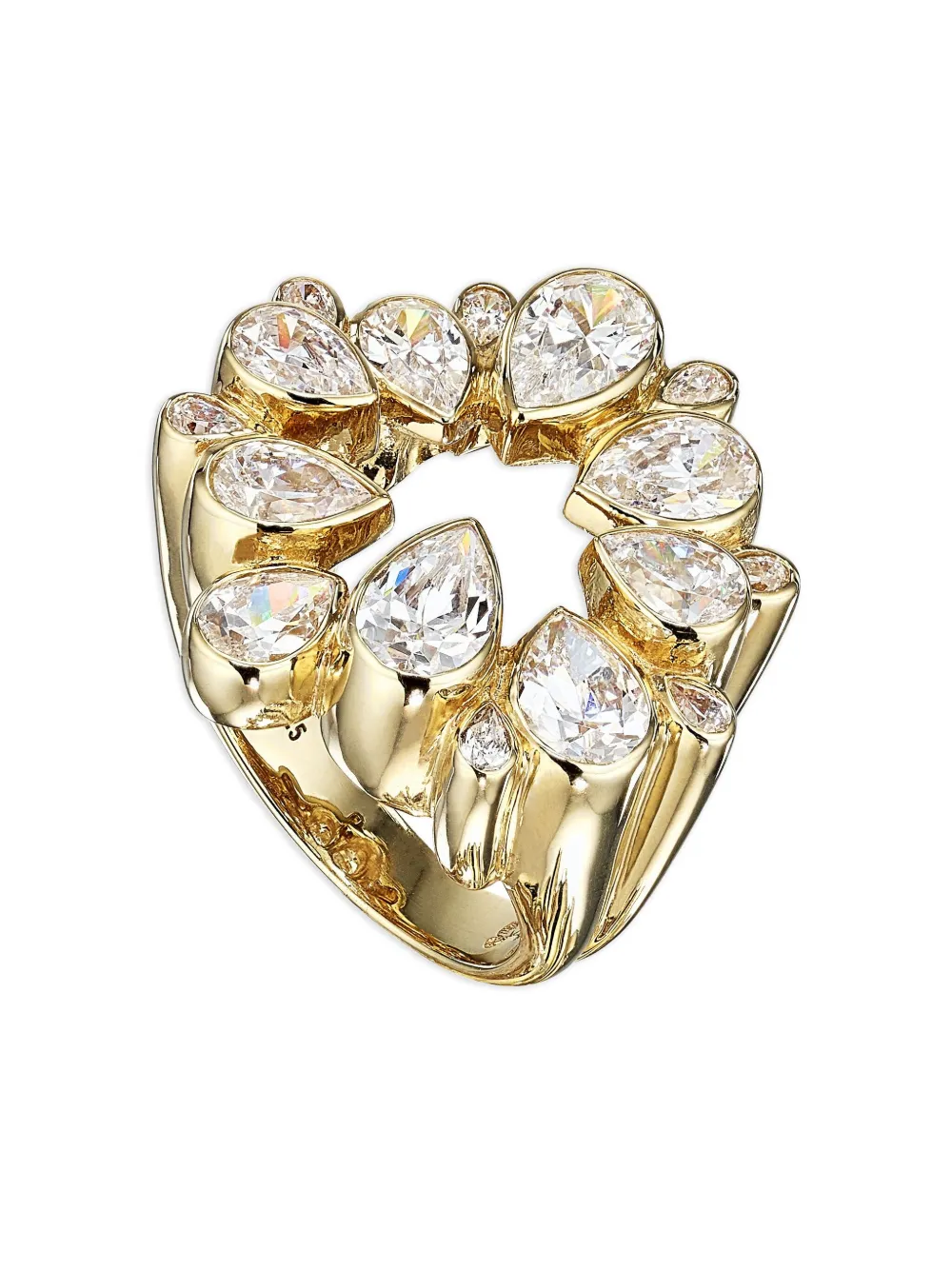 Позолоченное кольцо Panettone с бриллиантами Anabela Chan, белый
Позолоченное кольцо Panettone с бриллиантами Anabela Chan, белый