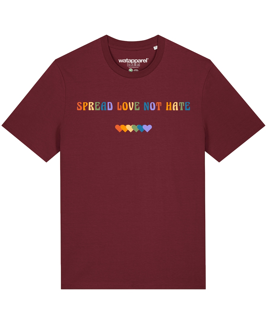Рубашка Watapparel Spread Love not Hate, бордовый
Рубашка Watapparel Spread Love not Hate, бордовый