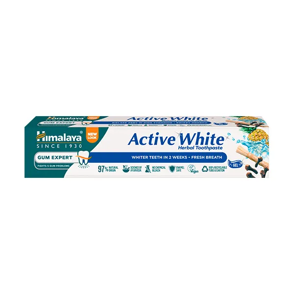 Зубная паста Active White Herbal Toothpaste Himalaya, 75 ml
Зубная паста Active White Herbal Toothpaste Himalaya, 75 ml