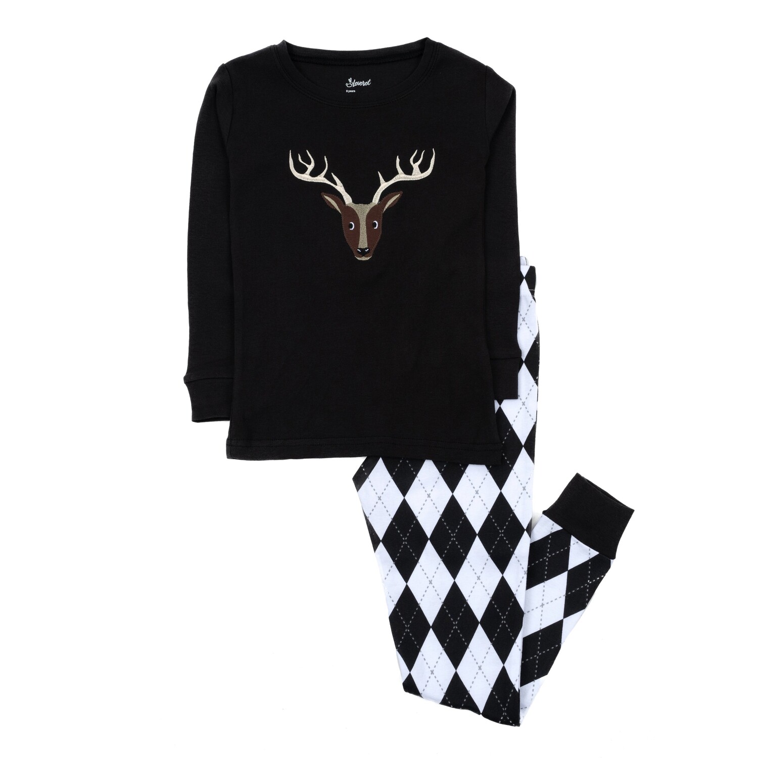 Рождественские детские хлопковые пижамы из двух предметов Argyle Leveret, цвет Argyle Black & White
Рождественские детские хлопковые пижамы из двух предметов Argyle Leveret, цвет Argyle Black & White