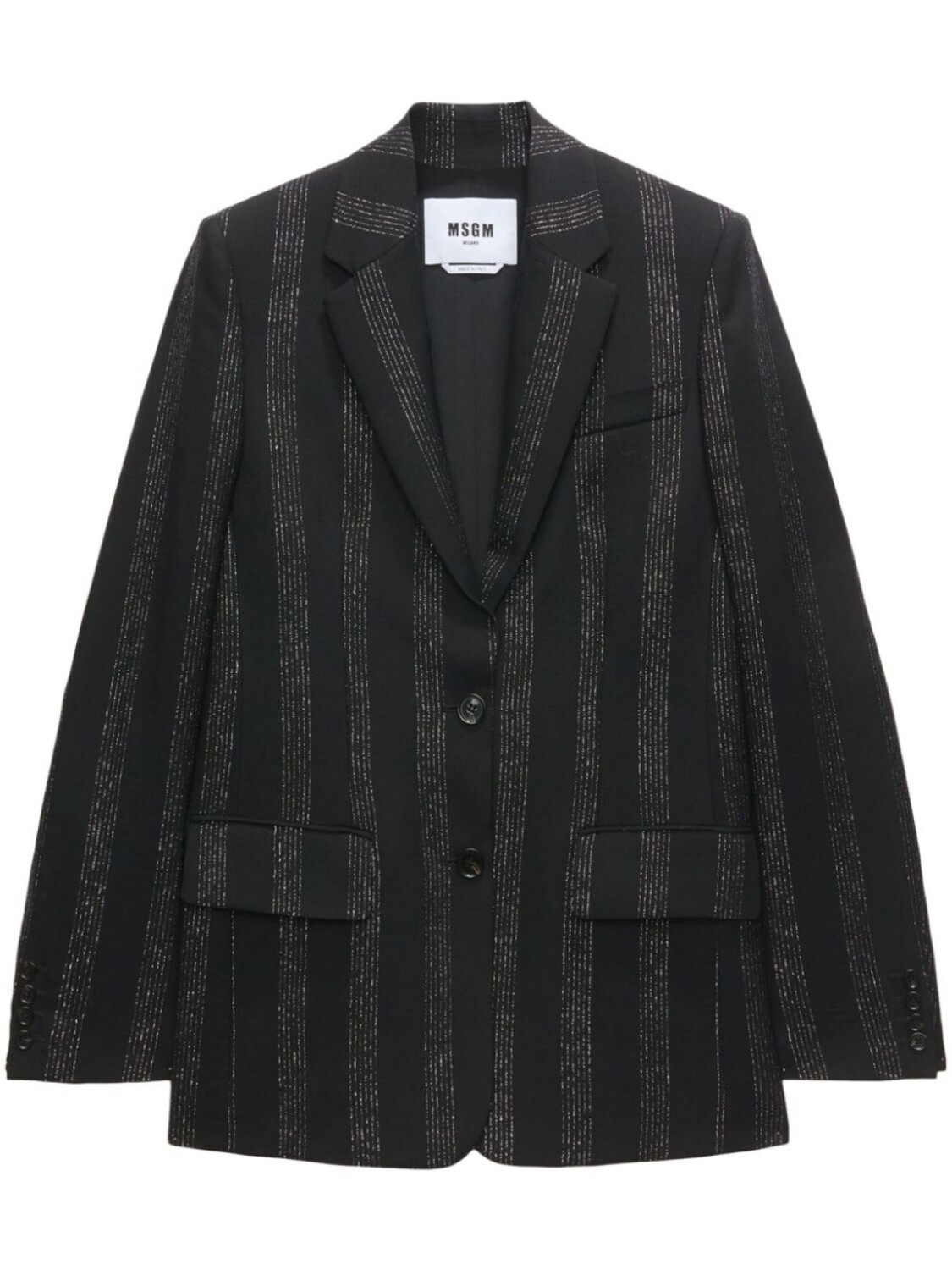 MSGM однобортный пиджак в полоску, черный
MSGM однобортный пиджак в полоску, черный
