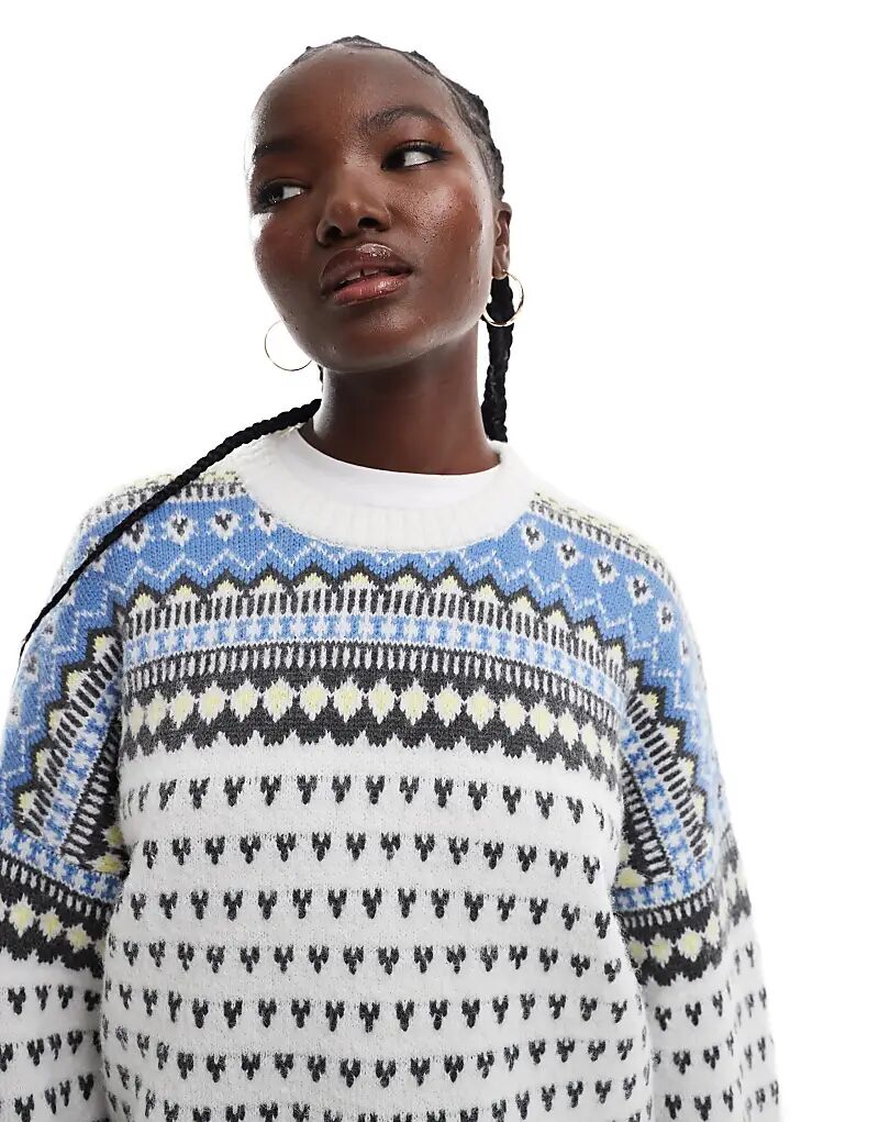 Джемпер с круглым вырезом в узоре «фейрисл» кремового цвета ASOS DESIGN
Джемпер с круглым вырезом в узоре «фейрисл» кремового цвета ASOS DESIGN