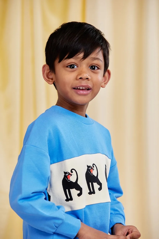 Детская хлопковая толстовка «Пантера» Mini Rodini, синий
Детская хлопковая толстовка «Пантера» Mini Rodini, синий