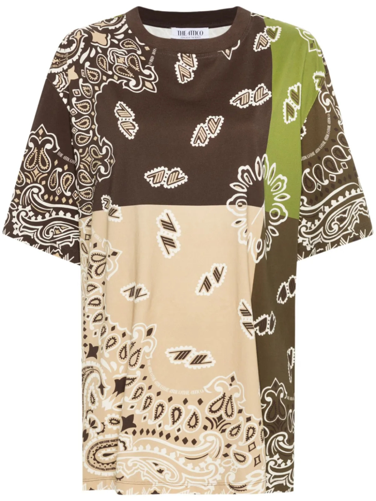 Футболка с принтом пейсли The Attico, коричневый
Футболка с принтом пейсли The Attico, коричневый