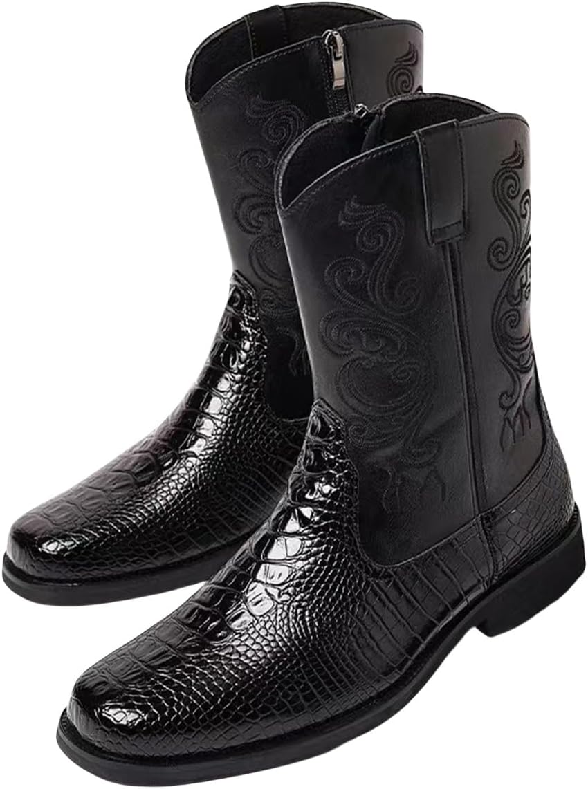 Мужские средневековые западные ковбойские сапоги с пиратской вышивкой ренессансные кожаные сапоги на Хэллоуин Helltaker, черный
Мужские средневековые западные ковбойские сапоги с пиратской вышивкой ренессансные кожаные сапоги на Хэллоуин Helltaker, черный