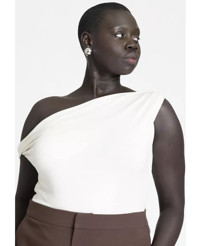 Женский асимметричный топ с перекрученными рукавами ELOQUII, коричневый/бежевый
Женский асимметричный топ с перекрученными рукавами ELOQUII, коричневый/бежевый