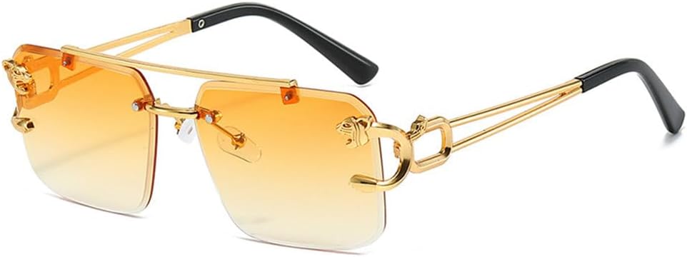 Ретро металлические солнцезащитные очки с двойной перемычкой, модные мужские без оправы, прозрачные линзы с градиентом цвета "океан", защита от УФ-излучения UV400, женские солнцезащитные очки HHZZYVY, Orange Gradient
Ретро металлические солнцезащитные очки с двойной перемычкой, модные мужские без оправы, прозрачные линзы с градиентом цвета "океан", защита от УФ-излучения UV400, женские солнцезащитные очки HHZZYVY, Orange Gradient