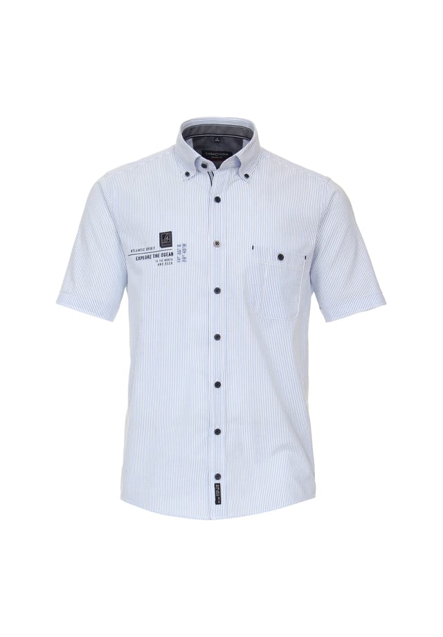 Повседневная рубашка с коротким рукавом в полоску свободного покроя Casamoda, голубой
Повседневная рубашка с коротким рукавом в полоску свободного покроя Casamoda, голубой