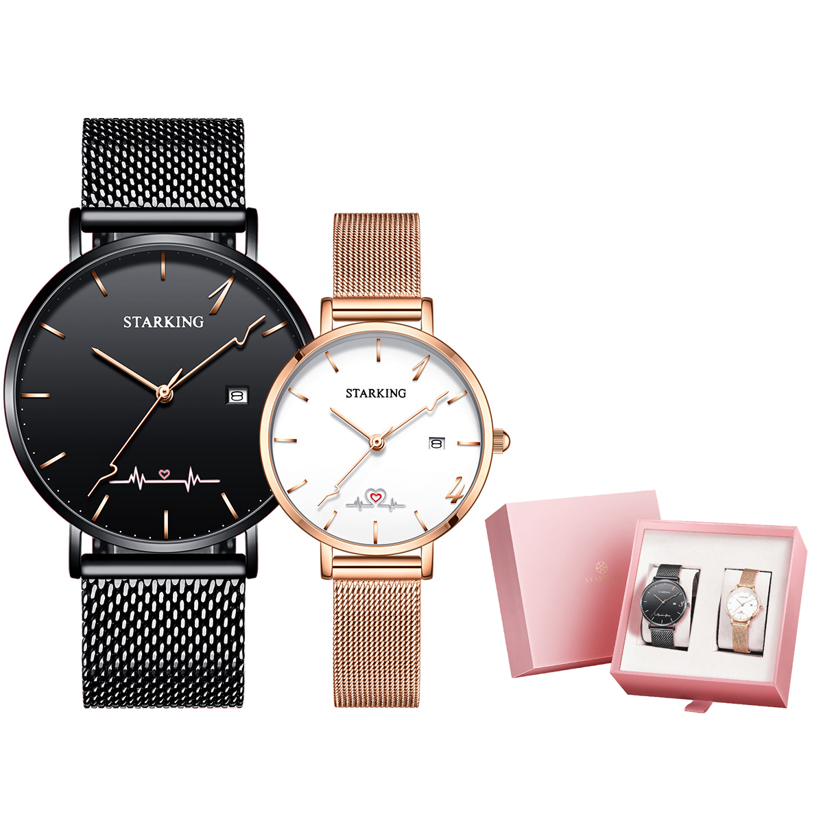 STARKING Часы Quartz Movement Stainless Steel Watchband Watch Unisex White Dial
STARKING Часы Quartz Movement Stainless Steel Watchband Watch Unisex White Dial