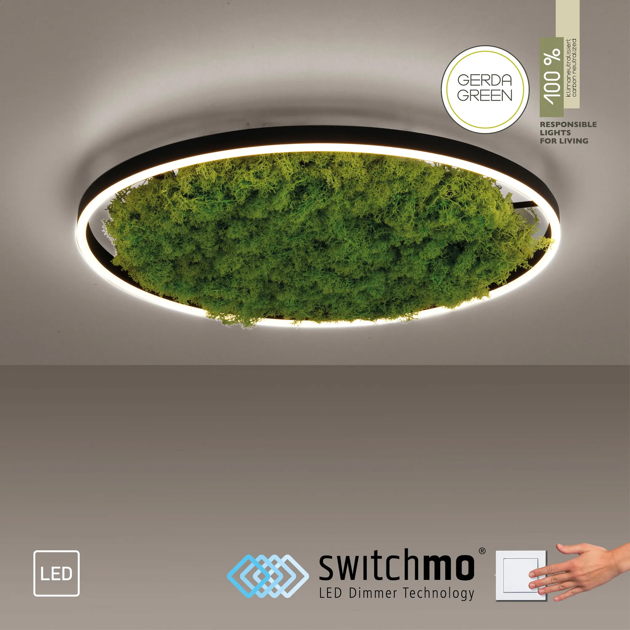 JUST LIGHT Потолочный светильник «GREEN RITU», 1 лампочка, источник света Светодиодная панель | Светодиод прочно интегрирован, цвет moos
JUST LIGHT Потолочный светильник «GREEN RITU», 1 лампочка, источник света Светодиодная панель | Светодиод прочно интегрирован, цвет moos
