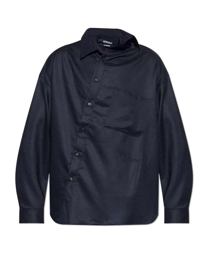 Шерстяная рубашка Cuadro Jacquemus, синий
Шерстяная рубашка Cuadro Jacquemus, синий