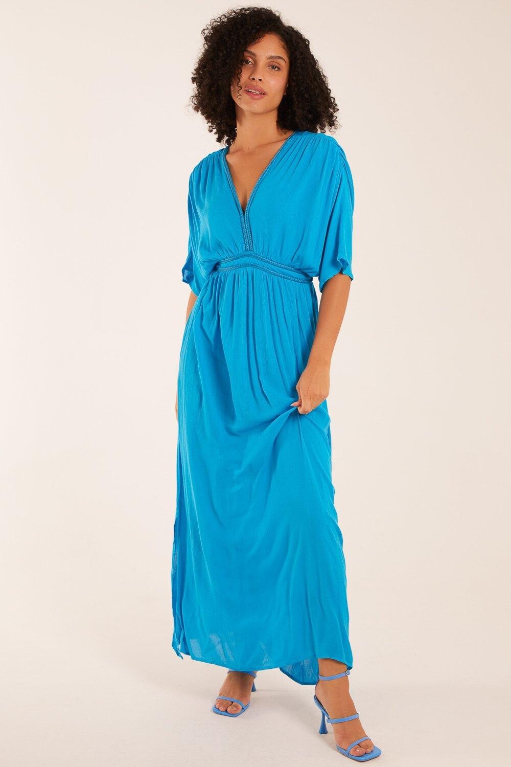 Платье миди с веревками и крыльями летучей мыши Blue Vanilla, синий
Платье миди с веревками и крыльями летучей мыши Blue Vanilla, синий