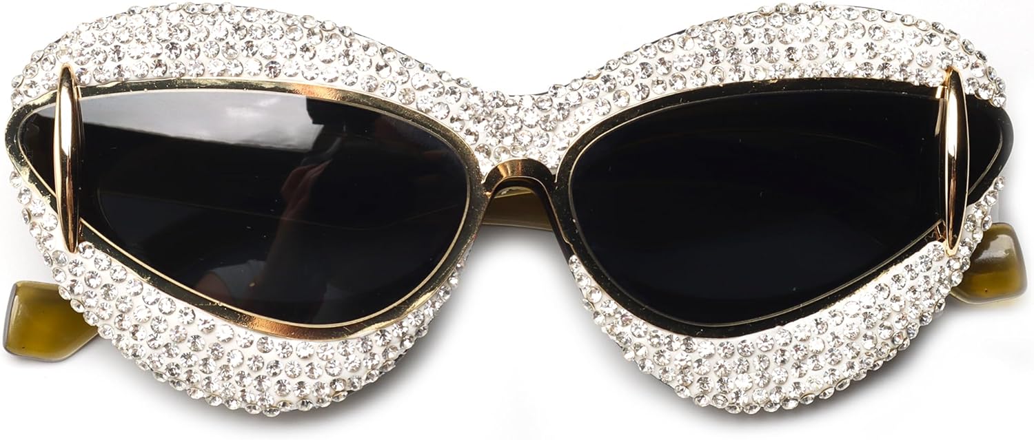 Женские модные солнцезащитные очки «кошачий глаз» большого размера с бриллиантами, стразами и оправой, украшенной драгоценными камнями, для костюмированной вечеринки bullabulling, Dark Green/Clear Diamond
Женские модные солнцезащитные очки «кошачий глаз» большого размера с бриллиантами, стразами и оправой, украшенной драгоценными камнями, для костюмированной вечеринки bullabulling, Dark Green/Clear Diamond