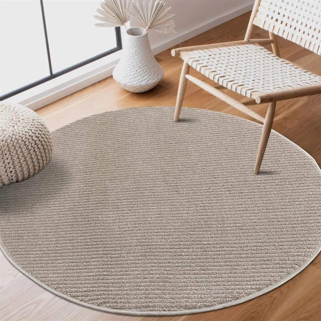 Ковер Carpet City "233-82-FANCY900", круглый, короткий ворс, однотонный, объемный, полосатый Ø 120 см, бежевый
Ковер Carpet City "233-82-FANCY900", круглый, короткий ворс, однотонный, объемный, полосатый Ø 120 см, бежевый