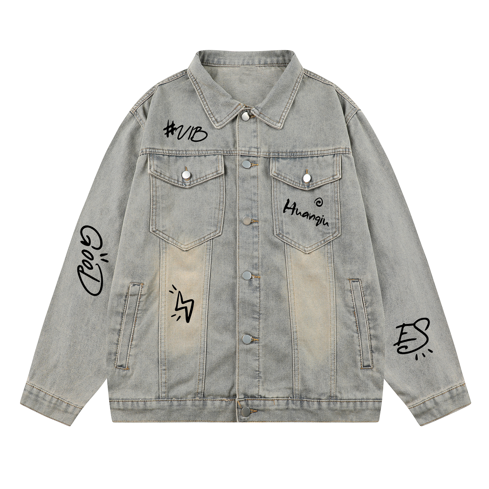 Джинсовая куртка Unisex Lapel Moderate Print HUANQIU, washed желтый mud
Джинсовая куртка Unisex Lapel Moderate Print HUANQIU, washed желтый mud