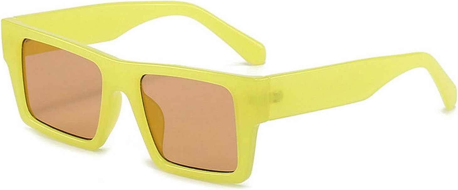 COTIA Модные классические солнцезащитные очки большого квадратного размера для мужчин и женщин, в крупной оправе, в стиле панк, с защитой от УФ-излучения UV400, Yellow
COTIA Модные классические солнцезащитные очки большого квадратного размера для мужчин и женщин, в крупной оправе, в стиле панк, с защитой от УФ-излучения UV400, Yellow