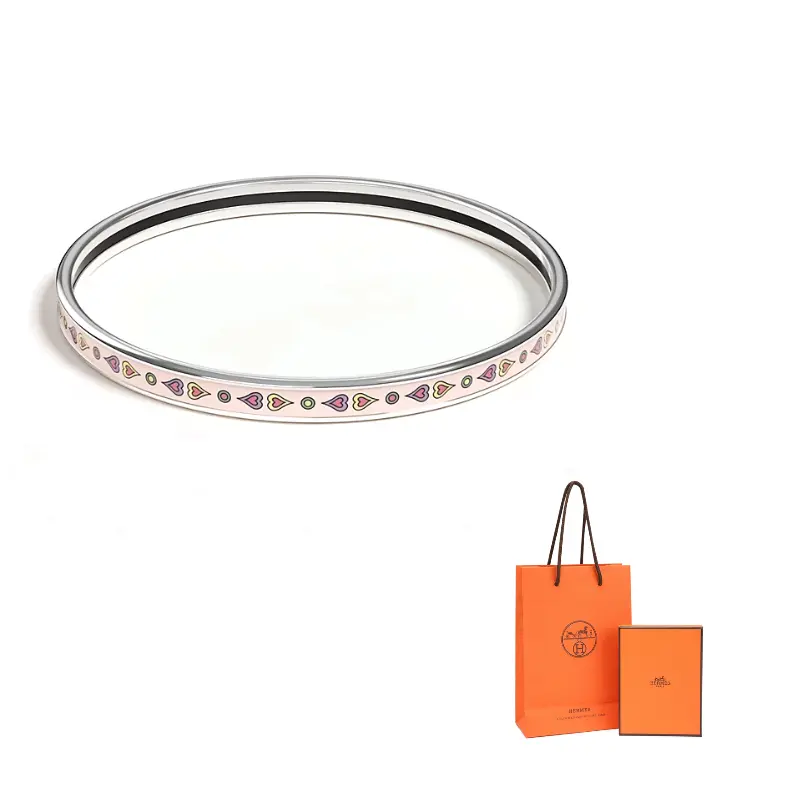 HERMES Эмалевый браслет с палладиевым покрытием, серебристый, для женщин
HERMES Эмалевый браслет с палладиевым покрытием, серебристый, для женщин