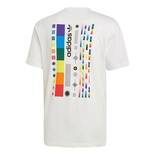 Футболка originals spectrum tee round neck casual sports alphabet short sleeve white Adidas, белый 
Футболка originals spectrum tee round neck casual sports alphabet short sleeve white Adidas, белый