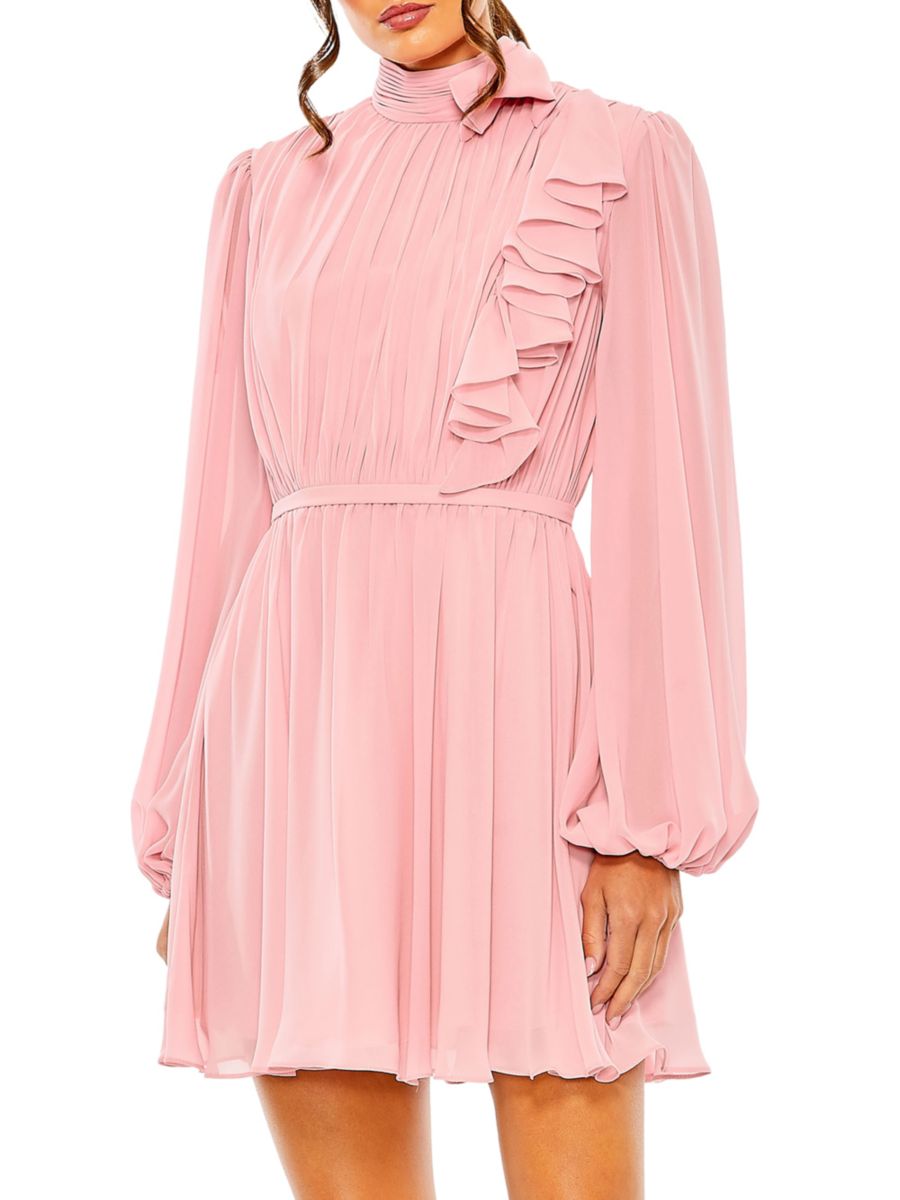 Мини-платье А-силуэта с оборками Mac Duggal, цвет Orchid
Мини-платье А-силуэта с оборками Mac Duggal, цвет Orchid