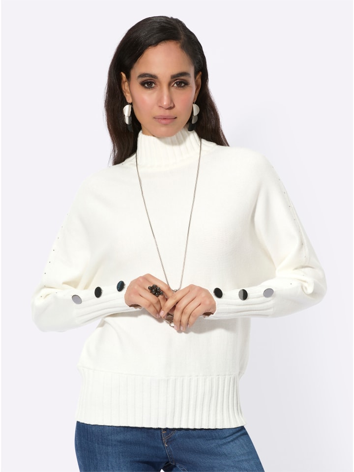 Свитер с воротником-стойкой цвета экрю creation L
Свитер с воротником-стойкой цвета экрю creation L