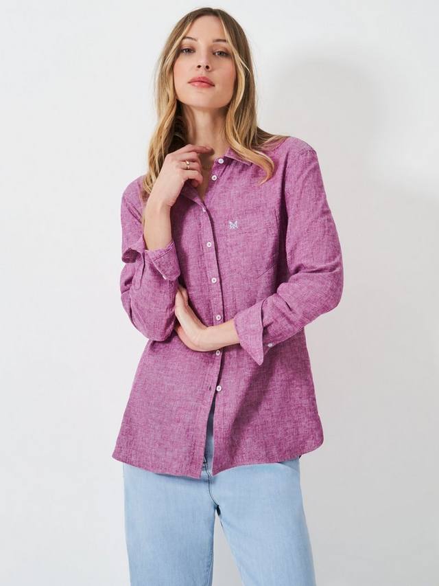 Свободная рубашка из льна Crew Clothing, Burgundy
Свободная рубашка из льна Crew Clothing, Burgundy