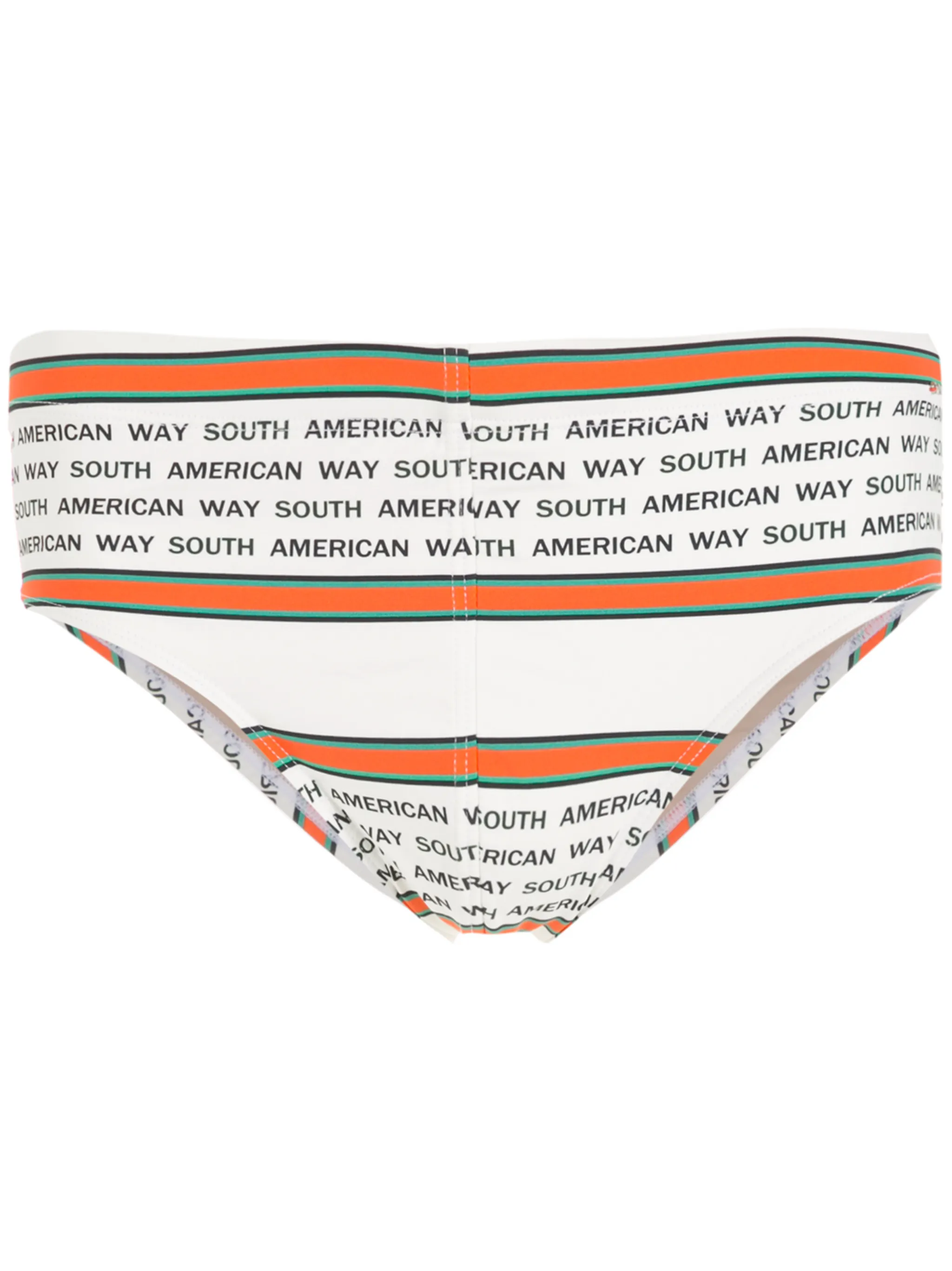 Плавки в полоску с надписью Amir Slama, белый
Плавки в полоску с надписью Amir Slama, белый