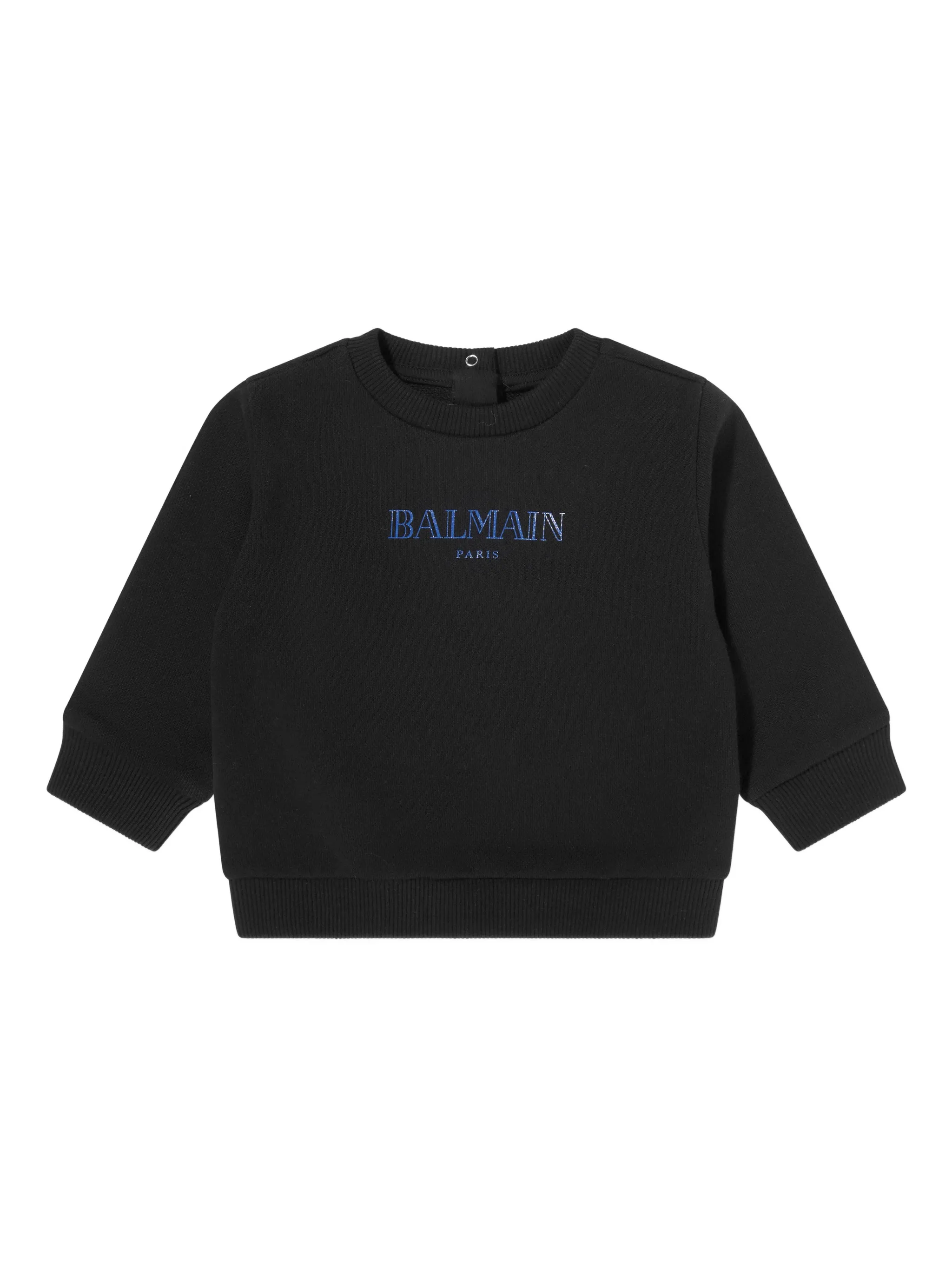 Топ с круглым вырезом и логотипом Balmain Kids, черный
Топ с круглым вырезом и логотипом Balmain Kids, черный