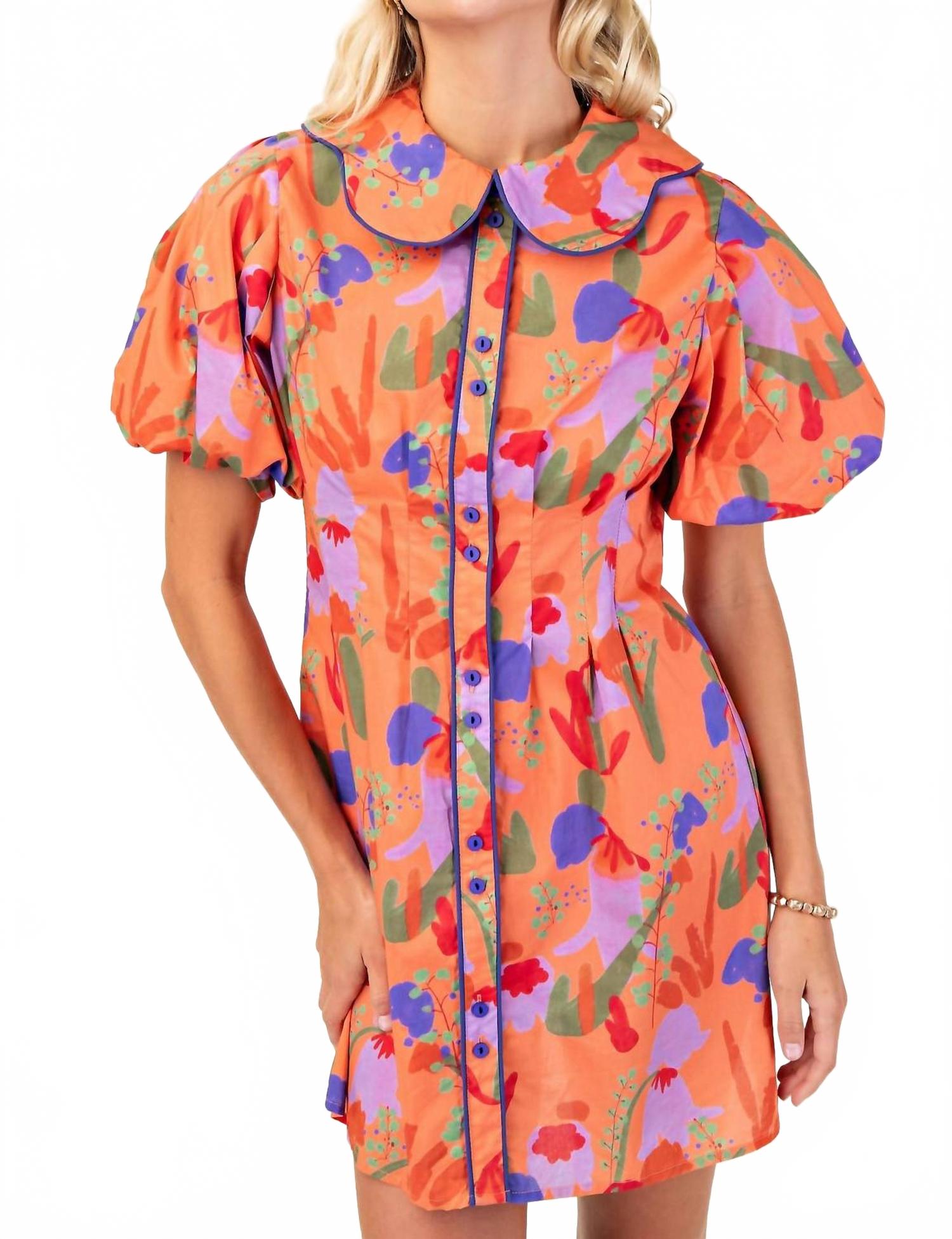 Танжериновый мини-платье с цветочным принтом GiGiO, оранжевый
Танжериновый мини-платье с цветочным принтом GiGiO, оранжевый