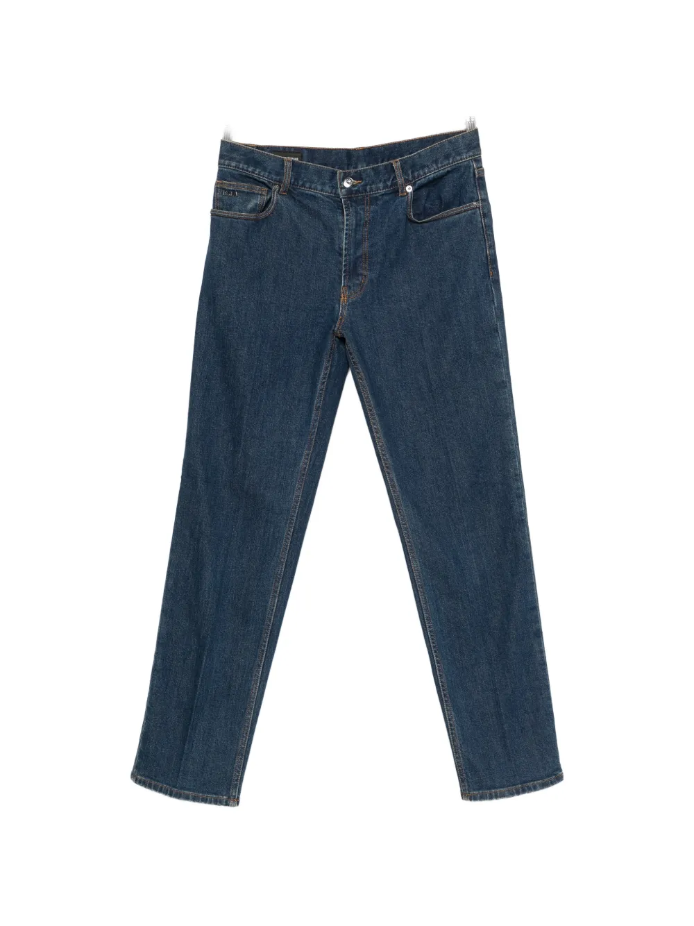 Джинсы из денима с пятью карманами и нашивкой с логотипом Emporio Armani, синий
Джинсы из денима с пятью карманами и нашивкой с логотипом Emporio Armani, синий