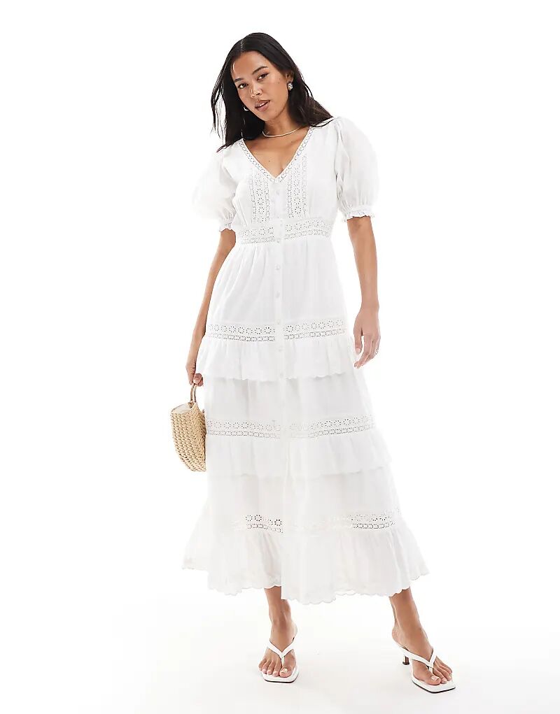 Платье макси в стиле мисс Селфридж белого цвета
Платье макси в стиле мисс Селфридж белого цвета