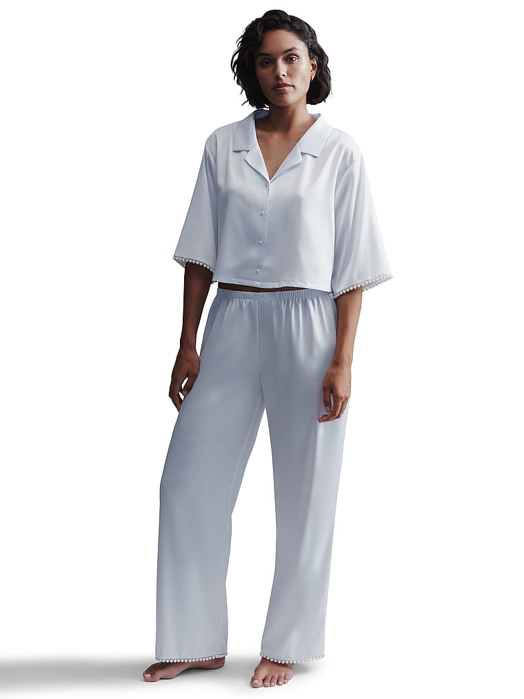 Брюки из жемчужного атласа класса люкс Bluebella, сиреневый 
Брюки из жемчужного атласа класса люкс Bluebella, сиреневый