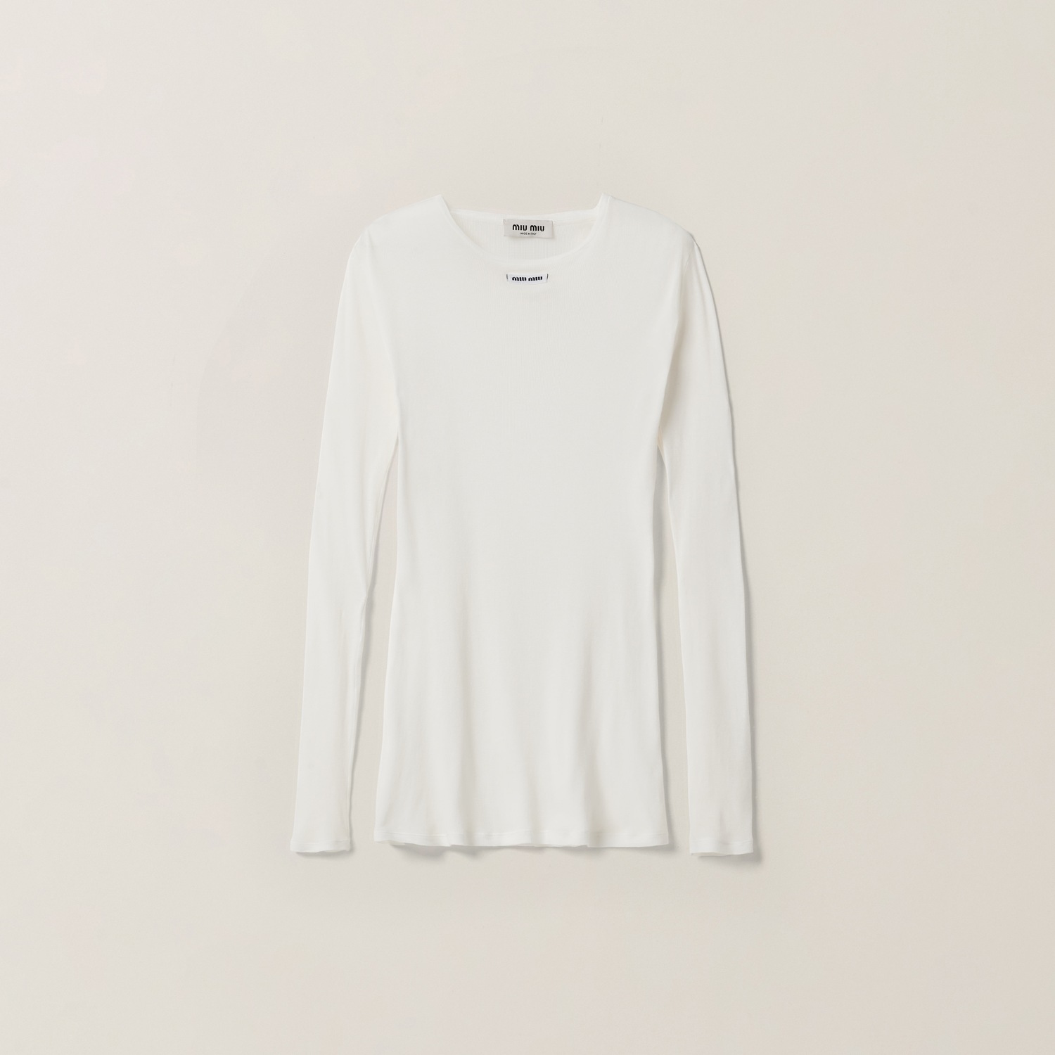 Платье из трикотажного рифленого джерси MIU MIU, белый
Платье из трикотажного рифленого джерси MIU MIU, белый