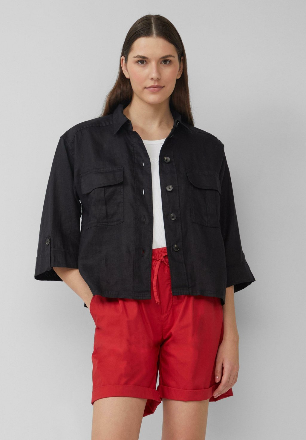 Блузка на пуговицах s.Oliver, черный
Блузка на пуговицах s.Oliver, черный