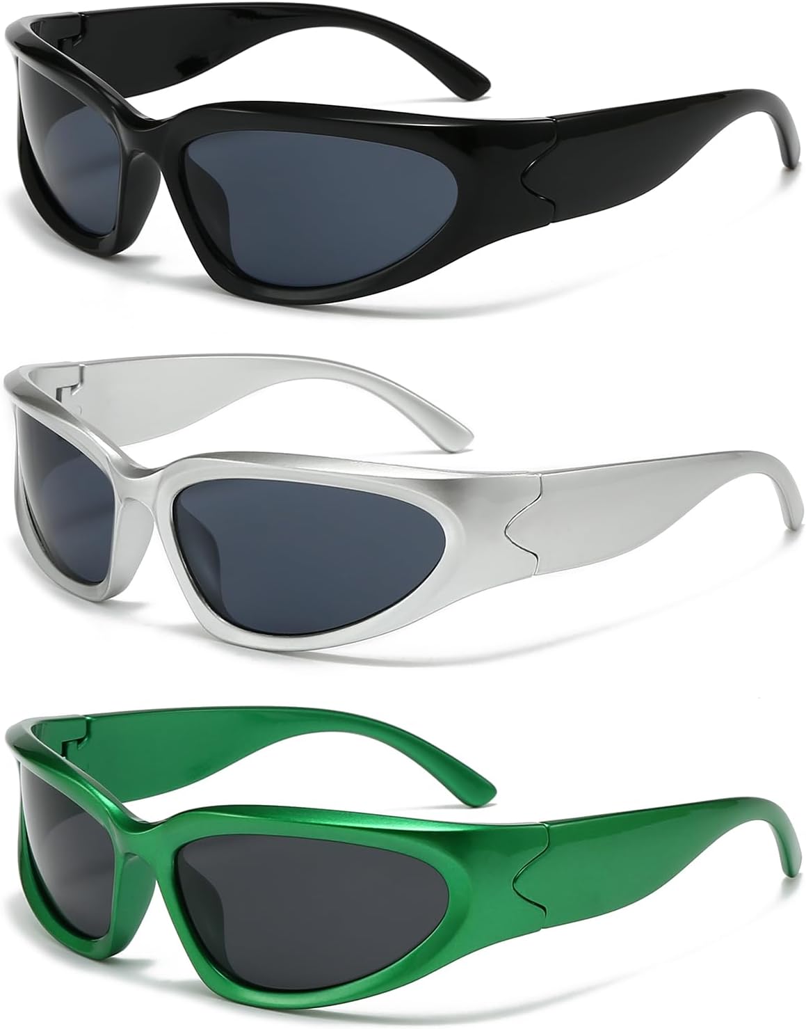 SOAR&EAGLE Y2K 3Pack Поляризованные солнцезащитные очки с обтекаемой формой для мужчин и женщин Модные спортивные солнцезащитные очки SOAR&EAGLE, Silver Framed Gray Flakes, Black Framed Gray Flakes,green Frame Gray Sheet
SOAR&EAGLE Y2K 3Pack Поляризованные солнцезащитные очки с обтекаемой формой для мужчин и женщин Модные спортивные солнцезащитные очки SOAR&EAGLE, Silver Framed Gray Flakes, Black Framed Gray Flakes,green Frame Gray Sheet