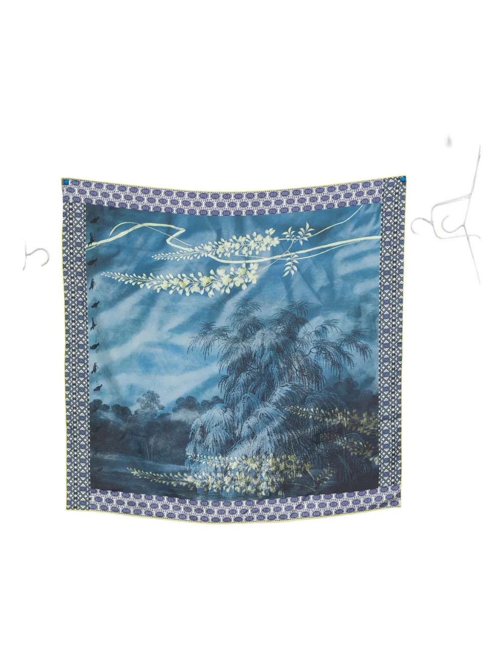 Шелковый шарф с пейзажным принтом Pierre-Louis Mascia, зеленый
Шелковый шарф с пейзажным принтом Pierre-Louis Mascia, зеленый