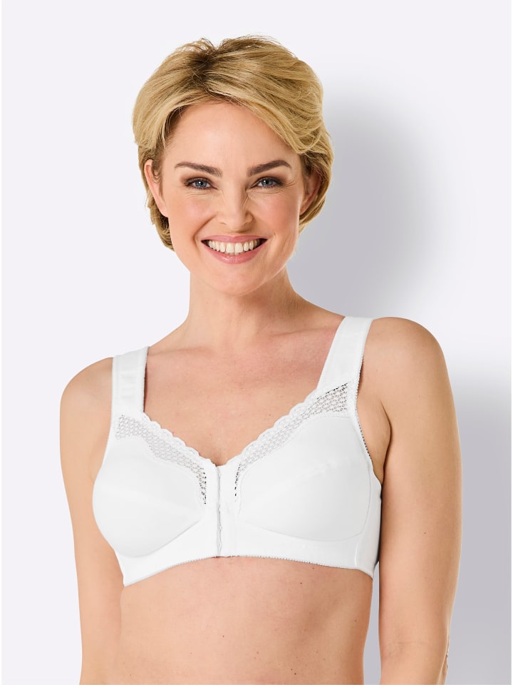 Бюстгальтер с застежкой спереди без косточек, белый цвет Exquisite Form
Бюстгальтер с застежкой спереди без косточек, белый цвет Exquisite Form