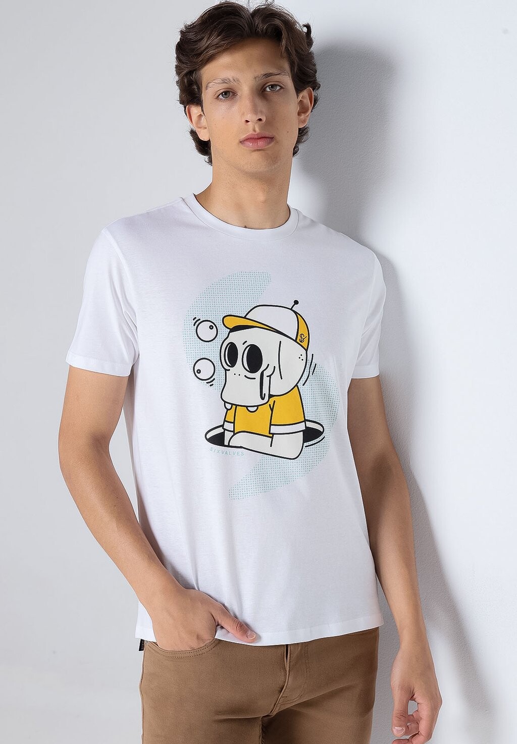 Футболка с принтом KURZARM-MIT GRAFIK Six Valves, белый
Футболка с принтом KURZARM-MIT GRAFIK Six Valves, белый