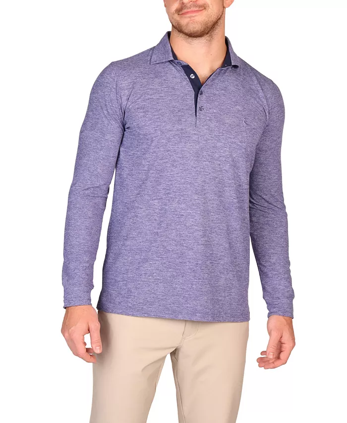 Мужская меланжевая поло с длинным рукавом из супермягкой ткани Tailorbyrd, синий
Мужская меланжевая поло с длинным рукавом из супермягкой ткани Tailorbyrd, синий