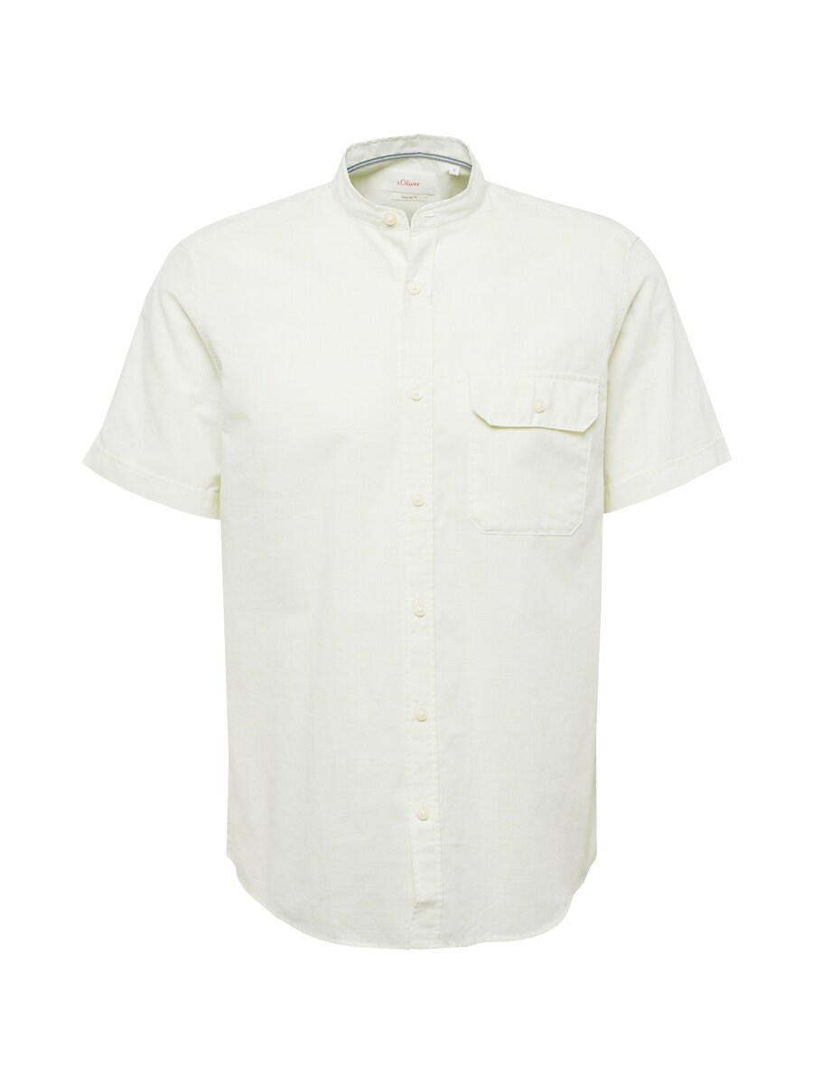 Рубашка на пуговицах классического кроя s.Oliver, натуральный белый 
Рубашка на пуговицах классического кроя s.Oliver, натуральный белый