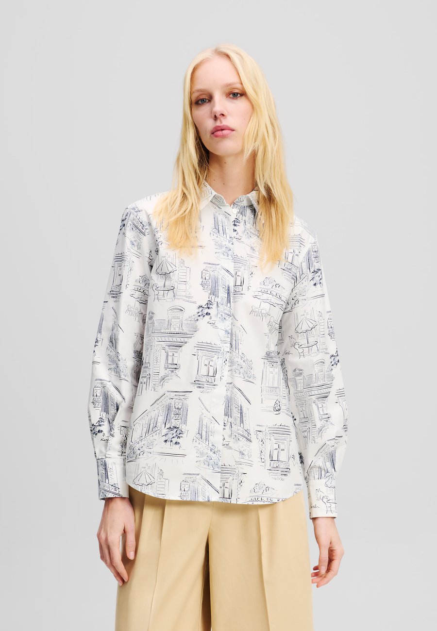 Блуза KARL LAGERFELD Button-down blouse, Jorge Parra All Over Print/White
Блуза KARL LAGERFELD Button-down blouse, Jorge Parra All Over Print/White