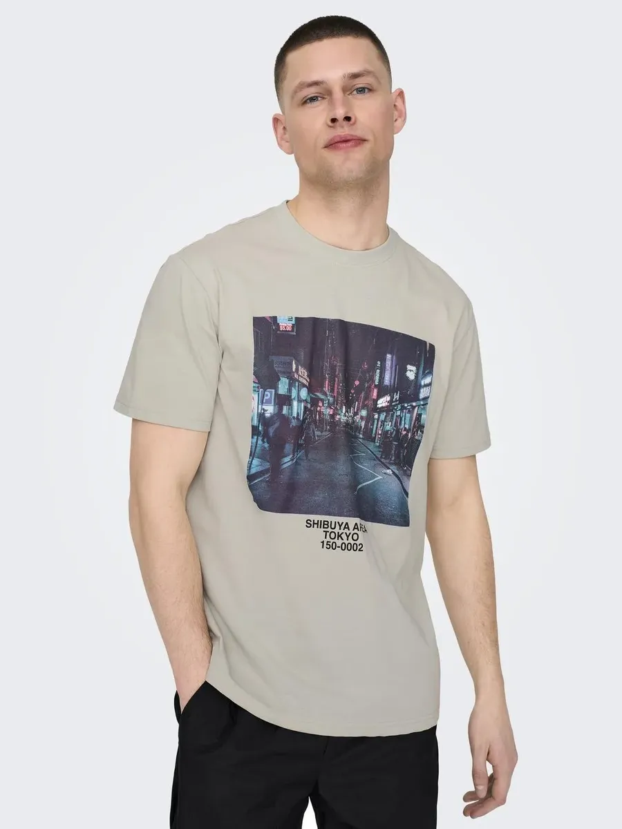 Рубашка с короткими рукавами ONLY & SONS "ONSLEX LIFE REG PHOTOPRINT SS TEE", цвет Moonstruck
Рубашка с короткими рукавами ONLY & SONS "ONSLEX LIFE REG PHOTOPRINT SS TEE", цвет Moonstruck